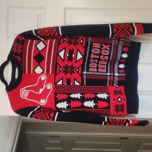 EUC Mens S MLB By KLEW Boston Red Sox Holiday Fair Isle Ugly Christmas Sweater